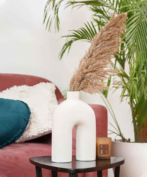 Buy Vase - Boho U Shaped Ceramic Flower Vase For Home & Office Decor by Purezento on IKIRU online store