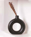 Buy Vase - Ceramic Donut Flower Vase For Living Room Decor Black Color by Purezento on IKIRU online store