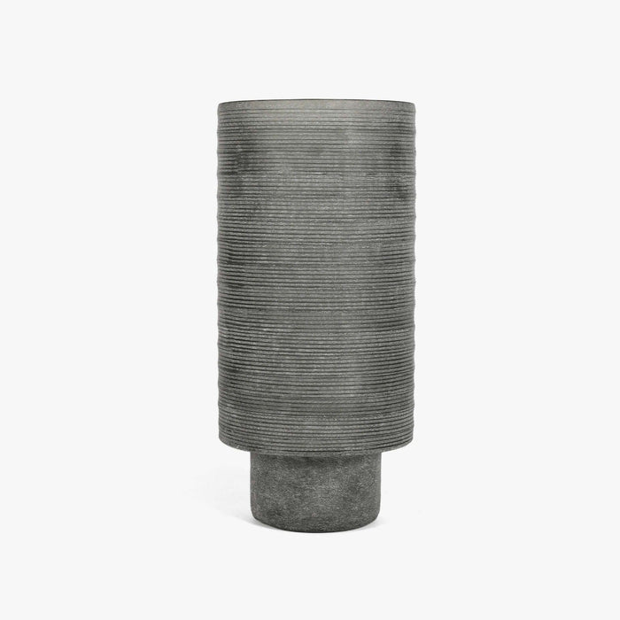 Buy Vase - Decorative Grey Finish Cylindrical Glass Flower Vase For Home Decor by Orange Tree on IKIRU online store