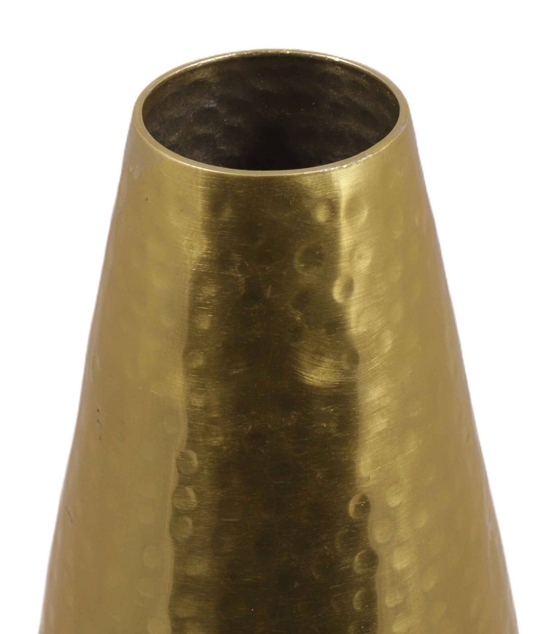 Buy Vase - Golden Vase For Home Decoration | Hammered Metal Flower Pot by House of Sajja on IKIRU online store