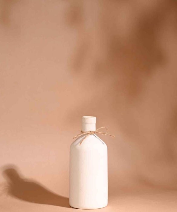 Buy Vase - Japanese Bottle Vase For Home Decor | White Color Flower Pot by Purezento on IKIRU online store