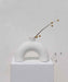 Buy Vase - Minimal Half Donut Flower Vase For Bedroom Living Room & Home Decor White Color by Purezento on IKIRU online store