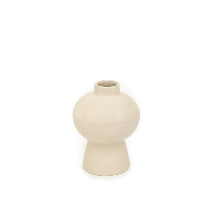 Buy Vase - Modern Ceramic Stone Vase Small | Decorative Pot Ivory Finish by Home4U on IKIRU online store