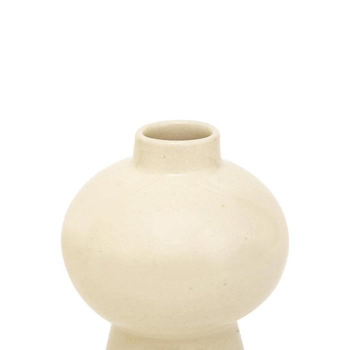 Buy Vase - Modern Ceramic Stone Vase Small | Decorative Pot Ivory Finish by Home4U on IKIRU online store