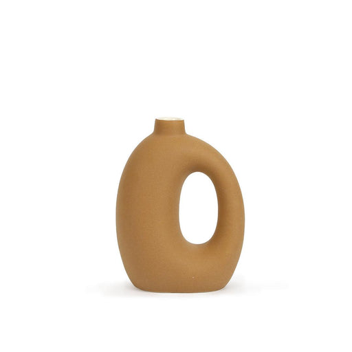 Buy Vase - Noah Ceramic Abstract Vase | Handmade Unique Brown Flower pot by Home4U on IKIRU online store