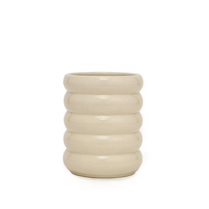 Buy Vase - Nordic Ceramic Handmade Vase | Ivory Flower Pot For Decor by Home4U on IKIRU online store