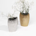 Buy Vase - Silver & Golden Oval Flat Flower Vase Set Of 2 For Home Decor And Gifting by Casa decor on IKIRU online store