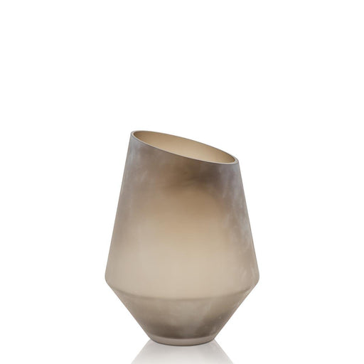 Buy Vase - Stylish Brown Glass Vase | Flower Pot For Living Room & Bedroom by Home4U on IKIRU online store