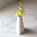 Buy Vase - White Marble Truncated Pyramid Flower Vase | Modern Desktop Pot For Table & Home Decor by Byora Homes on IKIRU online store