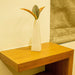 Buy Vase - White Marble Truncated Pyramid Flower Vase | Modern Desktop Pot For Table & Home Decor by Byora Homes on IKIRU online store
