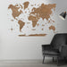 Buy Wall Art - 2D Wooden Wall Art Decor World Map Decal Aurous Gold by Wooden Art Studio on IKIRU online store