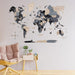 Buy Wall Art - 3D Wooden Wall Art Decor World Map Decal Black and Beige by Wooden Art Studio on IKIRU online store