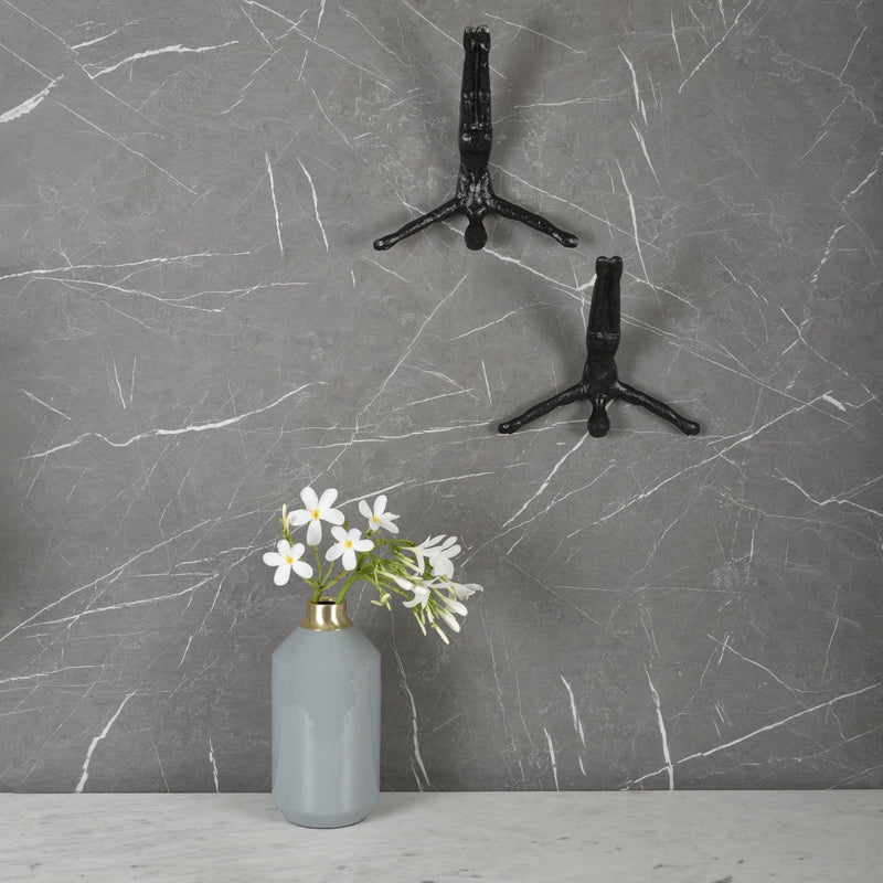 Black Men Upside Down Wall Hanging 3D Wall Decor Set of 2 Sculpture