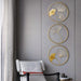Buy Wall Art - Golden Metal Wall Art For Living Room Bedroom | Set of 3 Round Frames by Handicrafts Town on IKIRU online store