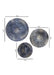 Buy Wall Art - Grey & Gold Foil Motif Hammered Decorative Wall Plates Set Of 3 For Decor by Amaya Decors on IKIRU online store