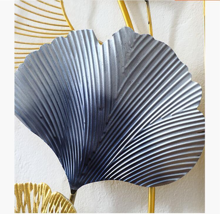 Buy Wall Art - Rectangular Metal Leaf Wall Art Hanging For Living Room Bedroom Office | Set of 2 Frames by Handicrafts Town on IKIRU online store