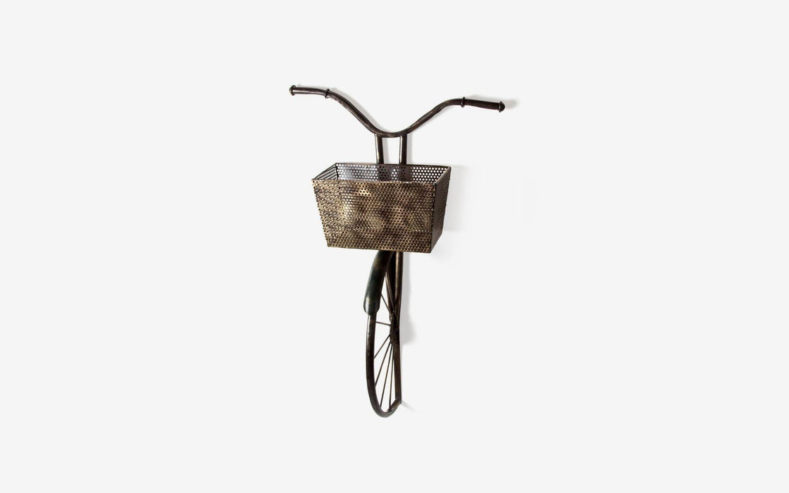 Buy Wall Art - Unique Retro Cycle With Basket Wall Decor | Iron Home Decor Items For Living Room by Orange Tree on IKIRU online store