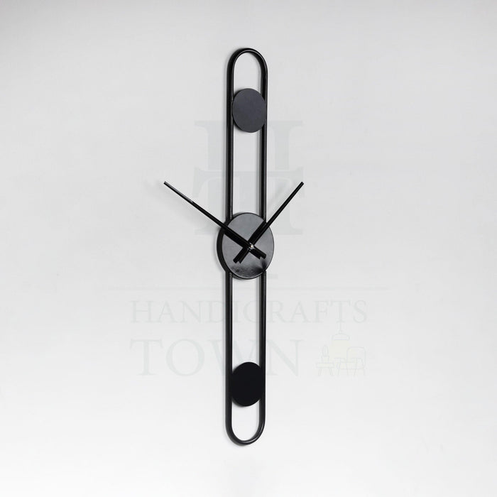 Buy Wall Clock - Black Metal Long Wall Clock for Living Room Office and Home Decor by Handicrafts Town on IKIRU online store