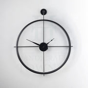 Buy Wall Clock - Black Metal Round Wall Clock Decor For Home Living Room Bedroom & Office by Handicrafts Town on IKIRU online store