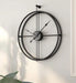 Buy Wall Clock - Black Metal Round Wall Clock Decor For Home, Living Room, Bedroom & Office by Handicrafts Town on IKIRU online store