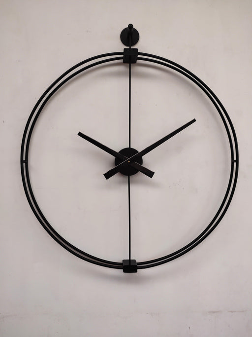 Buy Wall Clock - Black Metal Time Wheel Wall Clock For Home And Living Room by Zona International on IKIRU online store