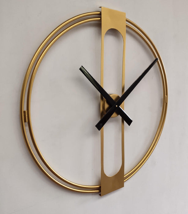 Buy Wall Clock - Double Ring Golden & Black Wall Clock For Home And Living Room by Zona International on IKIRU online store