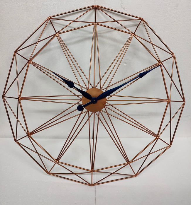 Buy Wall Clock - Geometrical Designer Decorative Golden Wall Clock For Living Room And Home by Zona International on IKIRU online store