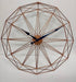 Buy Wall Clock - Geometrical Designer Decorative Golden Wall Clock For Living Room And Home by Zona International on IKIRU online store