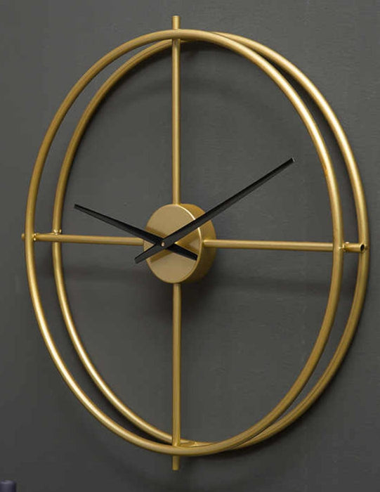 Buy Wall Clock - Golden Minimal Decorative Wall Clock For Living Room And Bedroom by Zona International on IKIRU online store