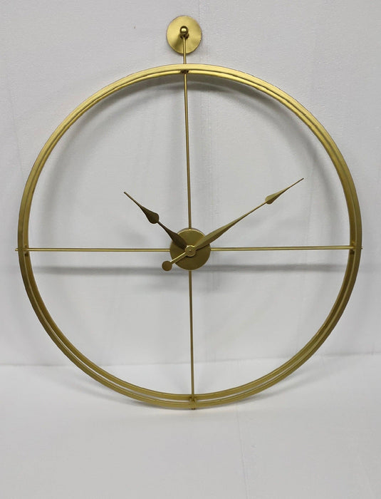 Buy Wall Clock - Minimalist Circular Golden Wall Clock For Home And Living Room by Zona International on IKIRU online store