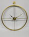 Buy Wall Clock - Minimalist Circular Golden Wall Clock For Home And Living Room by Zona International on IKIRU online store