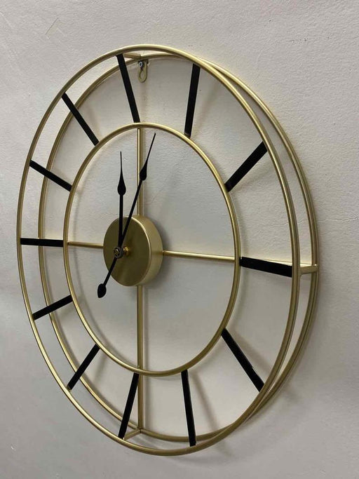 Buy Wall Clock - Round Wall Clock For Living Room OfficeKitchen And Home | 24 Inch Golden Wall Clock by Handicrafts Town on IKIRU online store