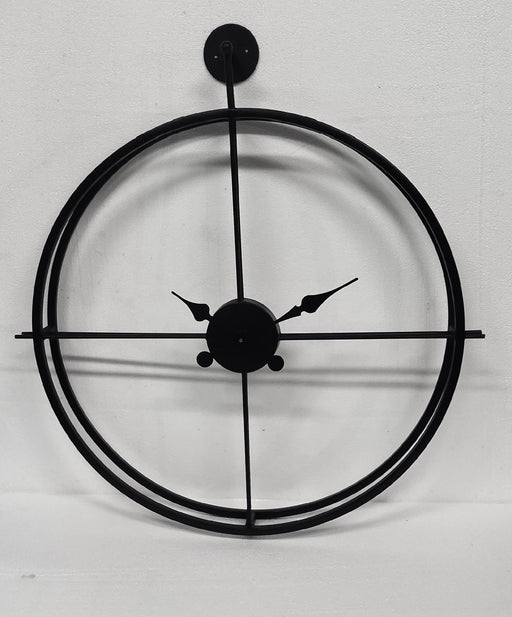 Buy Wall Clock - Subtle Black Metal Circular Wall Clock For Home And Living Room by Zona International on IKIRU online store