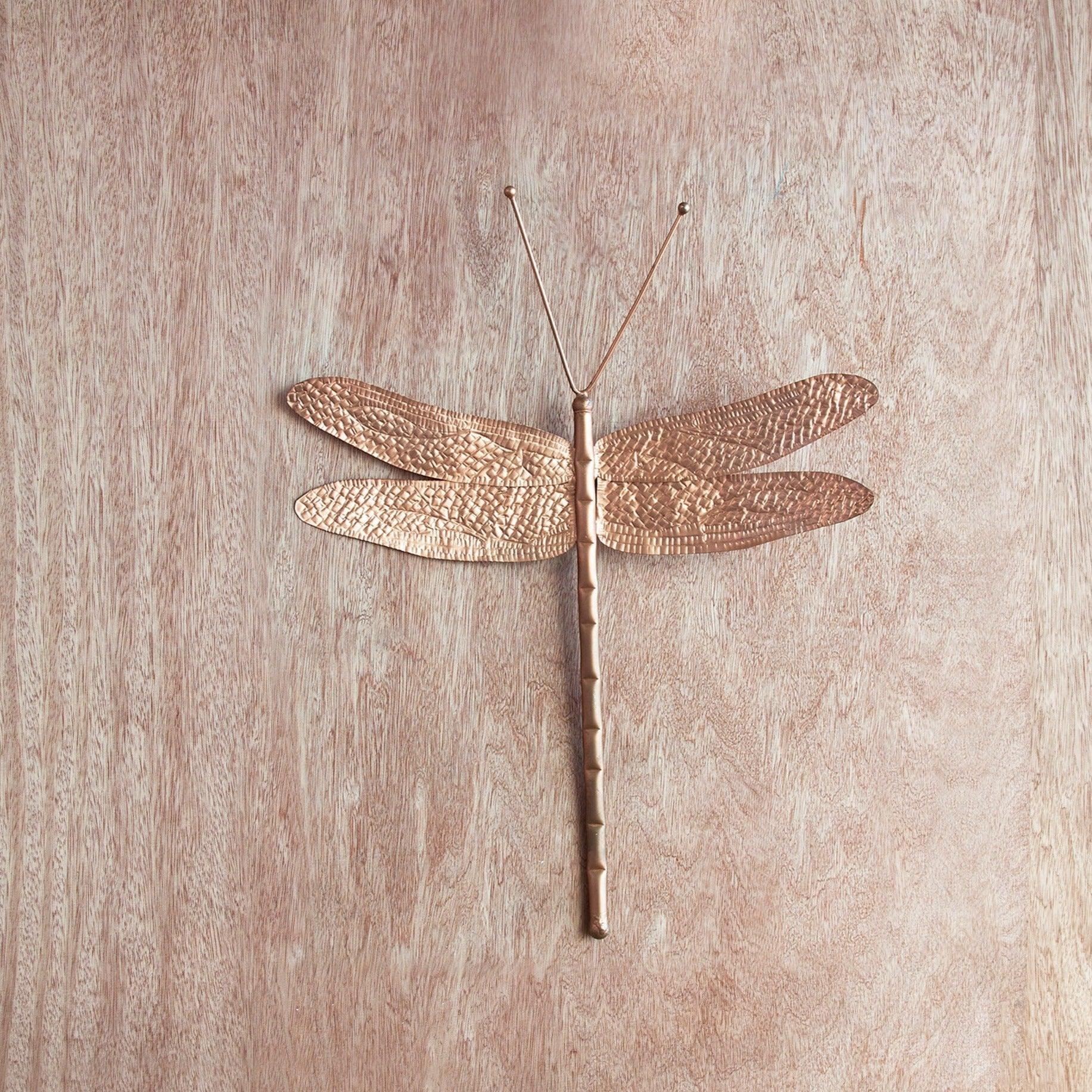 Buy Wall decor - Antique Decorative Copper Finish Dragonfly Wall Decor Piece For Home by Orange Tree on IKIRU online store