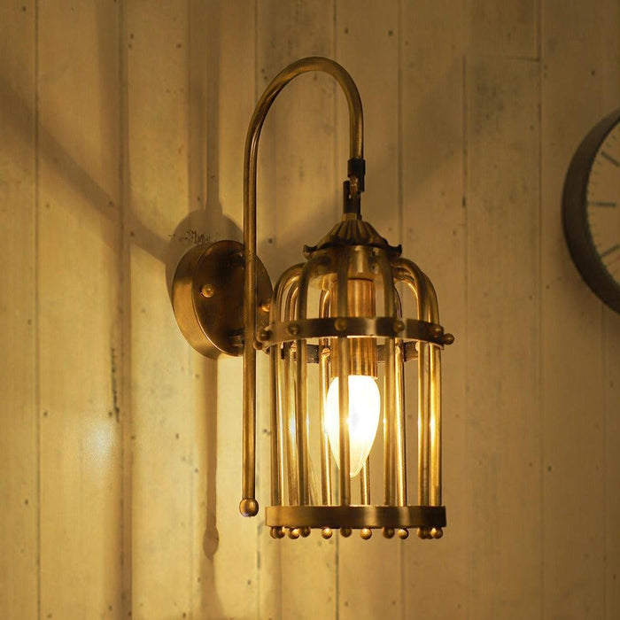 Buy Wall Light - Antique Birdcage Wall Sconce | Wall Lamp Light by Fos Lighting on IKIRU online store