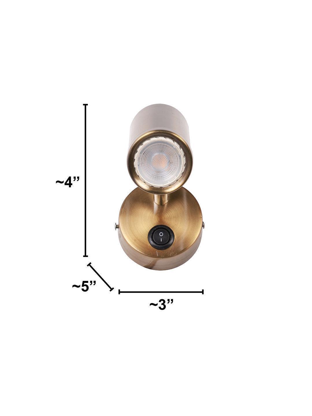 Buy Wall Light - Cylindrical Bedside Spot LED Wall Lamp Light For Indoor & Outdoor Space And Home Decor by Fos Lighting on IKIRU online store