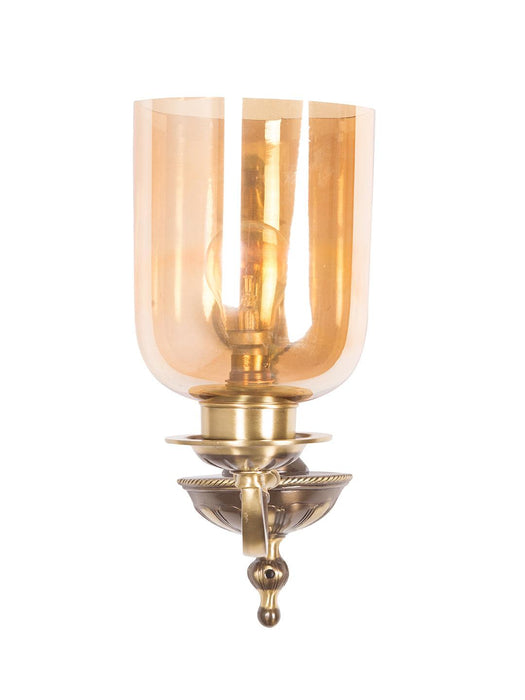 Buy Wall Light - Golden Luster Hurricane Classic Single Glass Wall Sconce Light Lamp For Home Decor by Fos Lighting on IKIRU online store