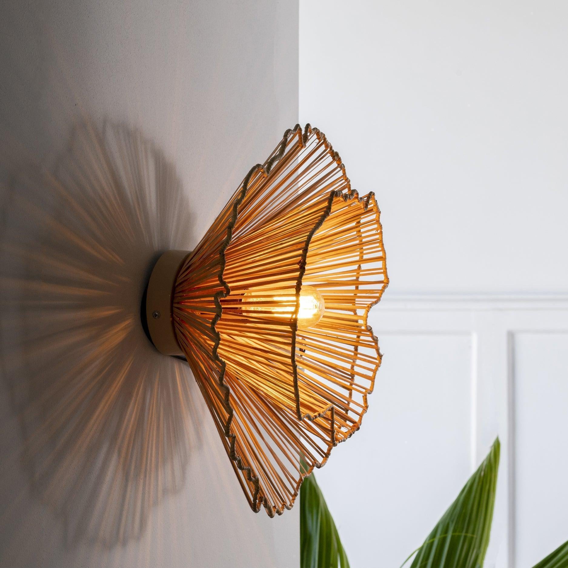 Buy Wall Light - Klimt Cane Wall Lamp | Decorative Wall Mount Light For Home & Outdoor Space by Orange Tree on IKIRU online store