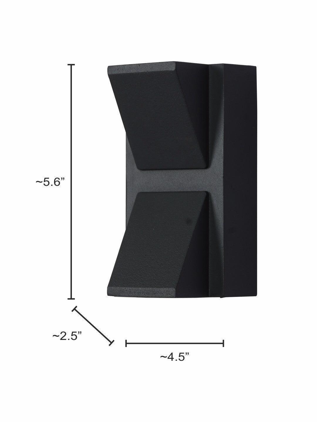 Buy Wall Light - Rectangular Up Down Dual Lights | 2 Way Outdoor Wall Light For Home Decor by Fos Lighting on IKIRU online store