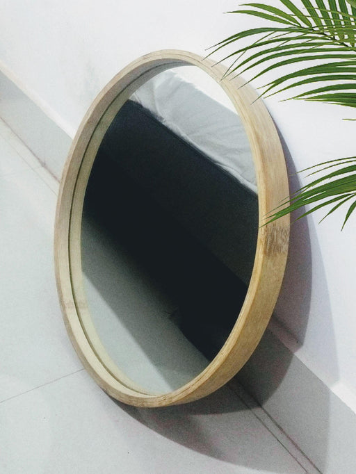 Buy Wall Mirror - Bamboo Mira Round Small Mirror | Circular Wall Mirror For Home Decor by Mianzi on IKIRU online store