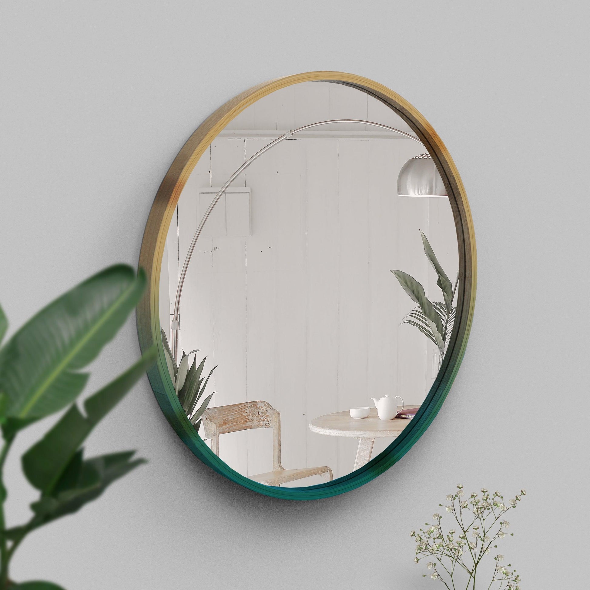 Buy Wall Mirror - Bamboo Mira Round Small Mirror | Circular Wall Mirror For Home Decor by Mianzi on IKIRU online store