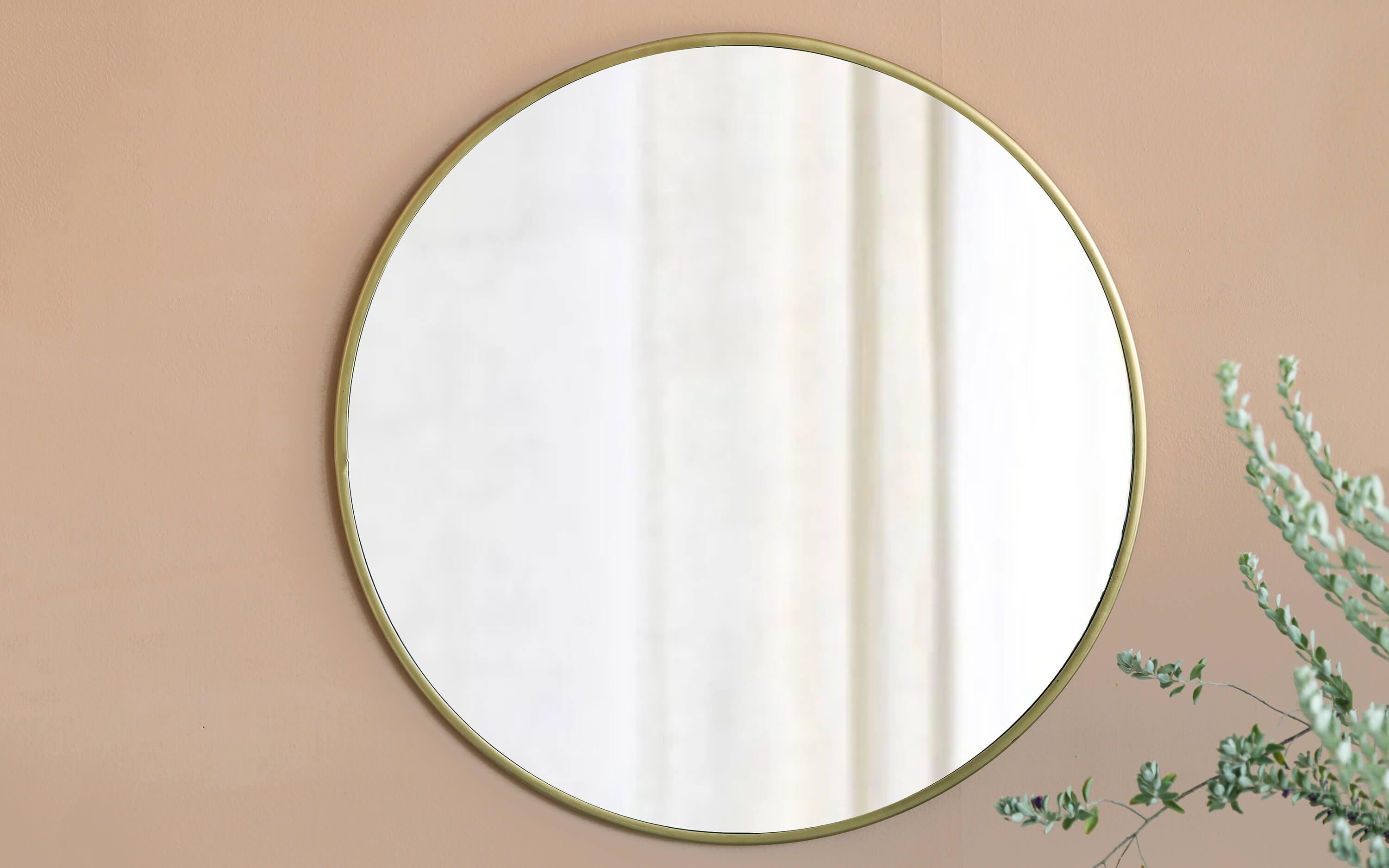 Buy Wall Mirror - Decorative Steel Round Vintage Wall Mirror For Bedroom & Living Room by Orange Tree on IKIRU online store