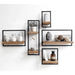 Buy Wall Shelves - 5 Piece Wood & Metal Wall Shelf | Wall Storage For Living Room by The home dekor on IKIRU online store