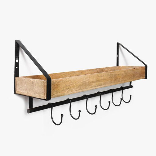 Buy Wall Shelves - Wooden Rack Holder For Storage & Organizer In Brown And Black by Casa decor on IKIRU online store
