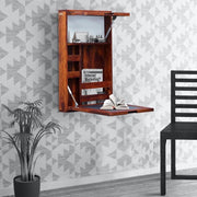 Buy Wall Shelves - Wooden Wall Mount Writing Table | 2 Door Wall Shelves For Living Room And Home by The home dekor on IKIRU online store