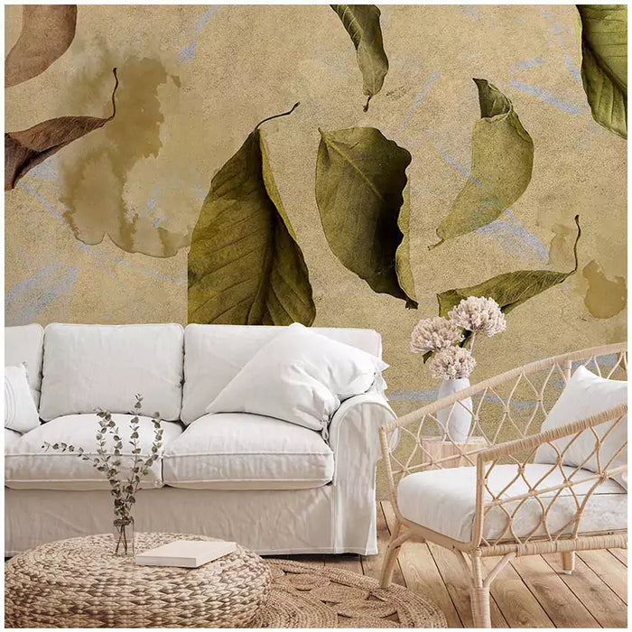 Buy Wallpaper - Falling Leaves Wallpaper by Reach Decor on IKIRU online store