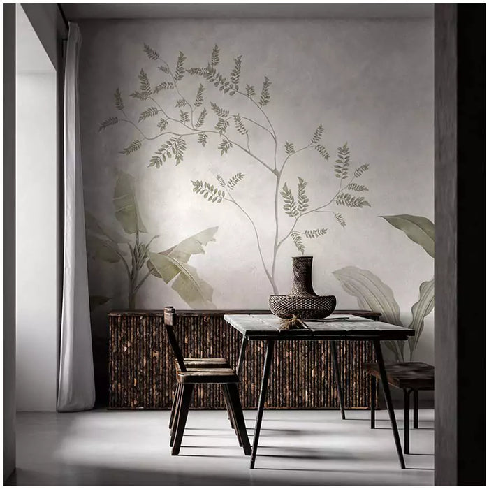 Buy Wallpaper - Hand Painted Leaves Mural Wallpaper by Reach Decor on IKIRU online store