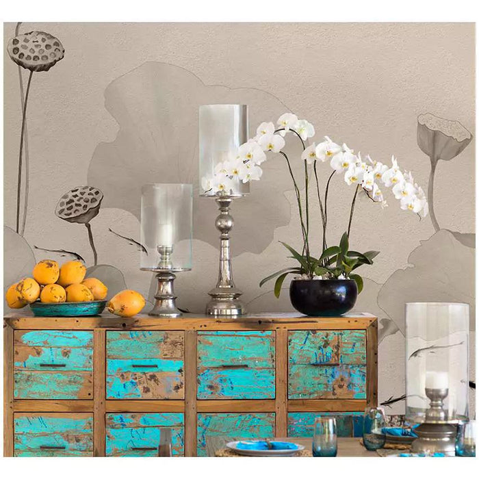 Buy Wallpaper - Hand Rendered Flowers Wallpaper by Reach Decor on IKIRU online store