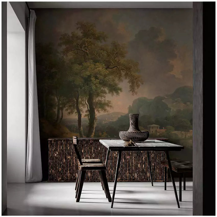Buy Wallpaper - Misty Lake Side House Wallpaper by Reach Decor on IKIRU online store