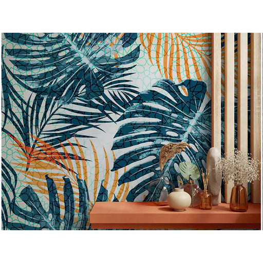 Buy Wallpaper - The Blue Leaves Wallpaper by Reach Decor on IKIRU online store